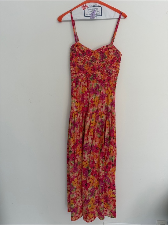 Skies Are Blue Dresses & Skirts - Floral Smocked Maxi Dress by Skies are Blue - Pink/Orange